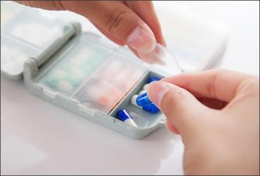 Pillen Box mit zusätzlichen Fach